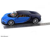 Bugatti Chiron Blue 1:24 Welly Licensed Diecast Scale Model Car Collectible