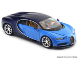 Bugatti Chiron Blue 1:24 Welly Licensed Diecast Scale Model Car Collectible