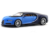 Bugatti Chiron Blue 1:24 Welly Licensed Diecast Scale Model Car Collectible