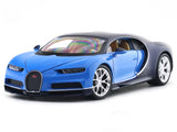 Bugatti Chiron Blue 1:24 Welly Licensed Diecast Scale Model Car Collectible