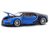 Bugatti Chiron Blue 1:24 Welly Licensed Diecast Scale Model Car Collectible