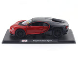 Bugatti Chiron Sport Red 1:24 Maisto with Acrylic Case Licensed Diecast Scale Model Car Collectible