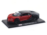 Bugatti Chiron Sport Red 1:24 Maisto with Acrylic Case Licensed Diecast Scale Model Car Collectible