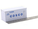 Cosco White 1:64 Diecast Metal Container Scale Model Collectible