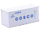 Cosco White 1:64 Diecast Metal Container Scale Model Collectible
