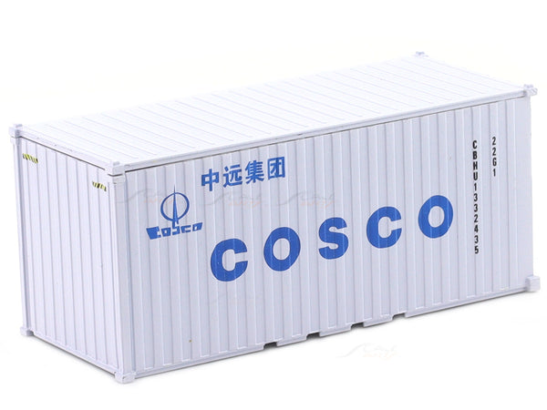Cosco White 1:64 Diecast Metal Container Scale Model Collectible