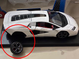 Broken Wheel : Lamborghini Countach LPI 800-4 white 1:24 Bburago Licensed Diecast Scale Model Car Collectible
