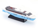 Cruise Ship blue miniature scale model