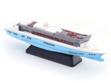 Cruise Ship blue miniature scale model