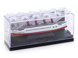Cruise Ship white Red miniature scale model
