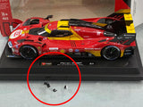 Damaged : 2024 Ferrari 499P LMH #50 1:24 Bburago Licensed Diecast Scale Model | 24h Le Mans Collectible