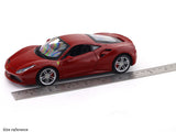 Ferrari 488 GTB with Acrylic case 1:24 Bburago licensed diecast Scale Model car collectible