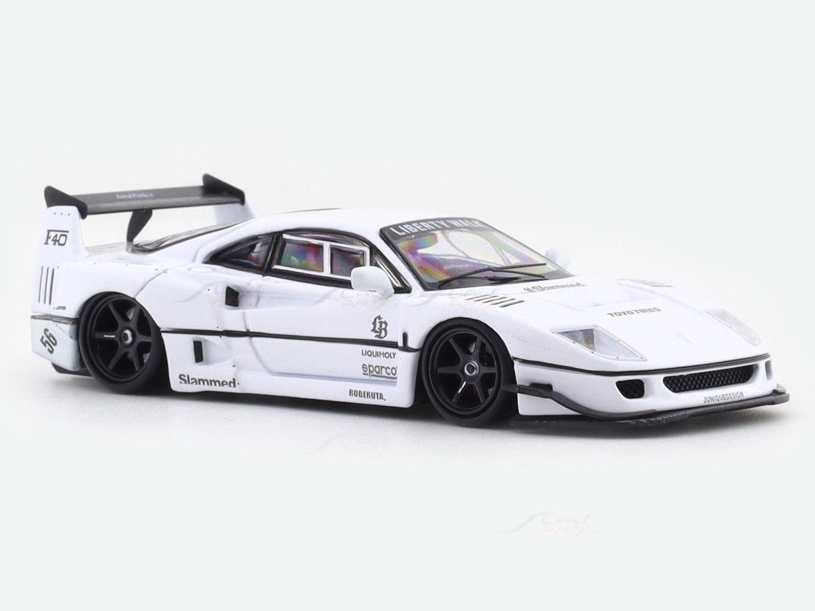 Ferrari F40 LBWK white 1:64 Street Warrior diecast scale model car