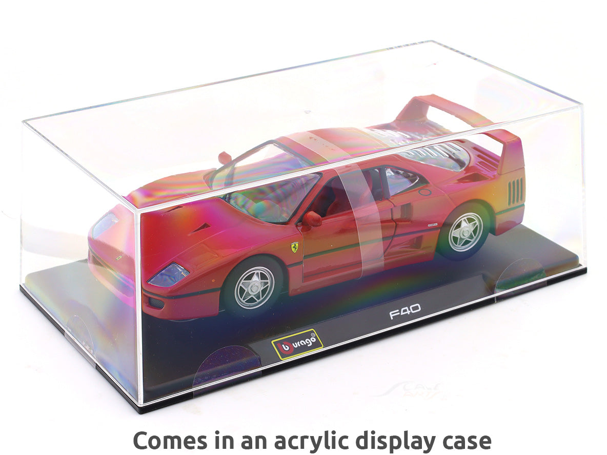 Ferrari F40 with Acrylic case 1:24 Bburago licensed diecast Scale