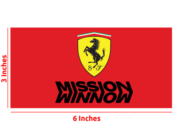 Ferrari Mission Winnow F1 Inspired Water-Resistant Car Bumper Sticker ...