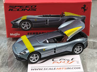 Ferrari Monza SP1 silver 1:64 Maisto licensed diecast scale model car