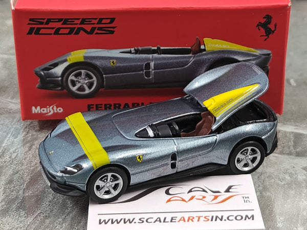 Ferrari Monza SP1 silver 1:64 Maisto licensed diecast scale model car