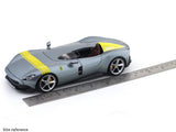 Ferrari Monza SP1 silver with Acrylic case 1:24 Bburago licensed diecast Scale Model car collectible