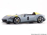 Ferrari Monza SP1 silver with Acrylic case 1:24 Bburago licensed diecast Scale Model car collectible