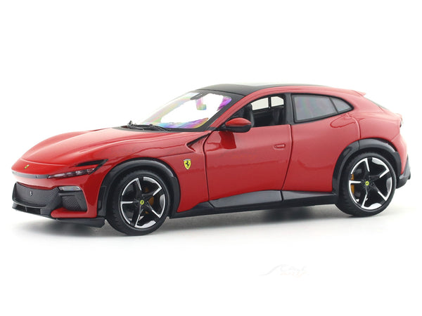 Ferrari Purosangue red 1:24 Bburago licensed diecast scale model car with acrylic cover collectible in India from Scale Arts