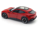 Ferrari Purosangue Red 1:24 Bburago Licensed Diecast Scale Model Car with Acrylic Cover
