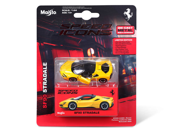 PreOrder : Ferrari SF90 Stradale Yellow 1:64 Maisto licensed diecast scale model car