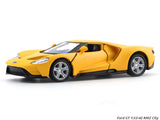 Ford GT Matte Yellow 1:33-42 RMZ City licensed pull back car scale model