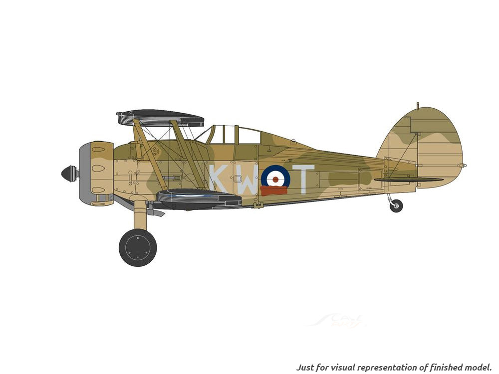 Gloster Gladiator Mk I / II 1:72 Airfix plastic model kit fighter jet ...