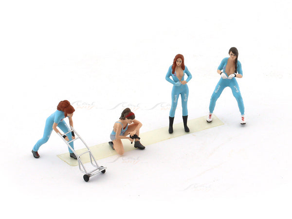 Gulf Garage Girls figure set 1:64 Moreart scale model diorama