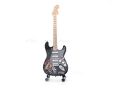 Harley-Davidson Inspired Wooden Miniature Guitar with Stand 25cm Collectible