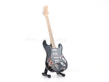 Harley-Davidson Inspired Wooden Miniature Guitar with Stand 25cm Collectible