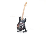 Harley-Davidson Inspired Wooden Miniature Guitar with Stand 25cm Collectible