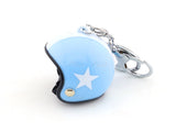 Miniature Helmet keyring / keychain blue