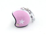 Miniature Helmet keyring / keychain pink