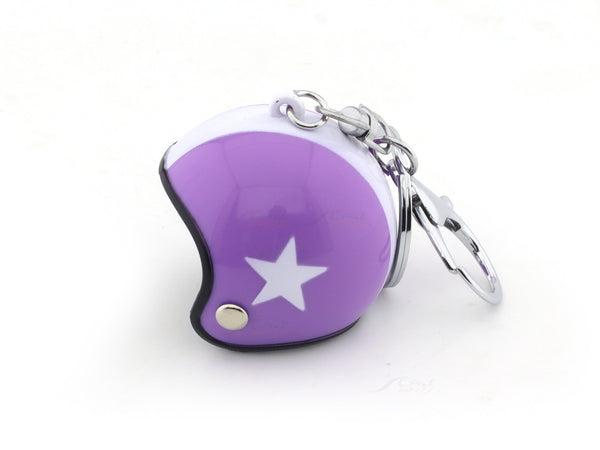 Miniature Helmet keyring / keychain purple