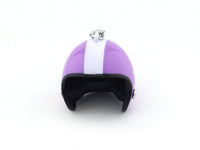 Miniature Helmet keyring / keychain purple