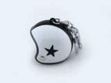 Miniature Helmet keyring / keychain white