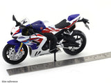 Honda CBR 1000RR-R Fireblade SP White 1:12 MSZ Licensed Diecast Scale Model Bike Collectible