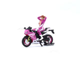 Honda pink 1:64 Moreart scale bike model collectible