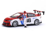 Honda Civic FD2 No 46 with figure 1:64 Time Micro Diecast Scale Model Car Miniature