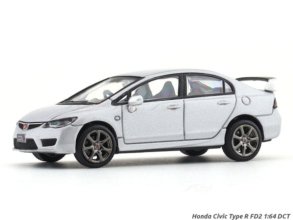 Honda Civic Type R FD2 Silver 1:64 DCT diecast scale model car miniature collectible