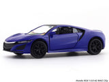 Honda NSX Blue 1:33-42 RMZ City licensed pull back car scale model