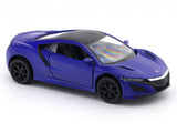 Blue sports car model on a white background