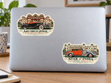 Scale Arts - Indian Royal Garages Vol. 1 – Maharaja Car Stickers | Set of 5 High Quality Vinyl Classic Car Stickers for Laptop, Fridge & Car