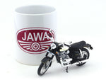 Jawa Classic black with coffee mug 1:18 Maisto diecast scale Model bike collectible