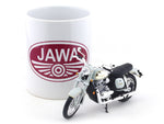 Jawa Classic grey with coffee mug 1:18 Maisto diecast scale Model bike collectible