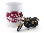 Jawa Classic Khaki with coffee mug 1:18 Maisto diecast Scale model bike