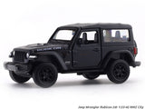 Jeep Wrangler Rubicon 2dr matte black 1:33-42 RMZ City licensed pull back car scale model