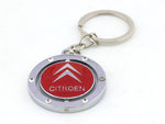 Citroen logo chrome metal keyring / keychain
