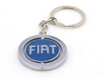 Fiat logo chrome metal keyring / keychain